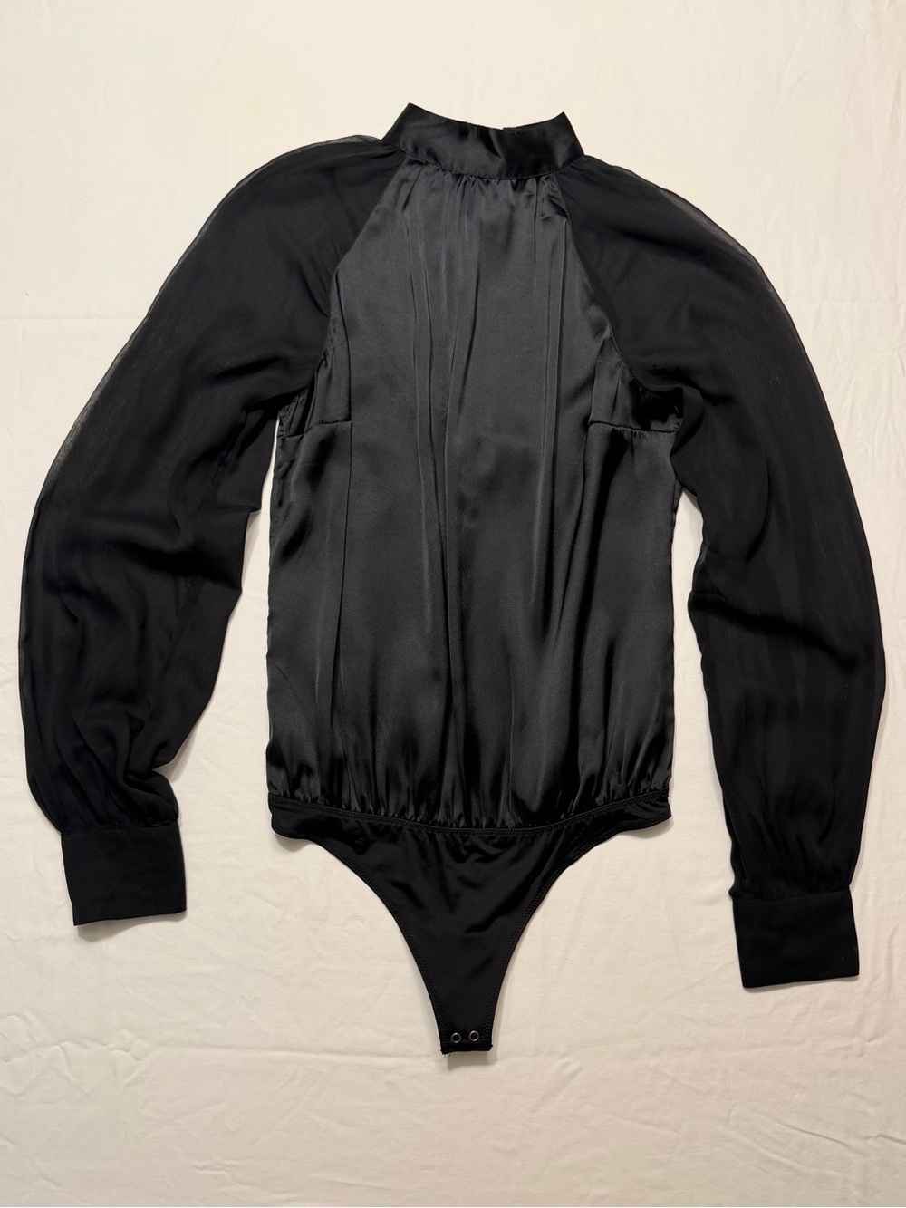 Abercrombie & Fitch Black Long-Sleeve One-Piece Bodysuit